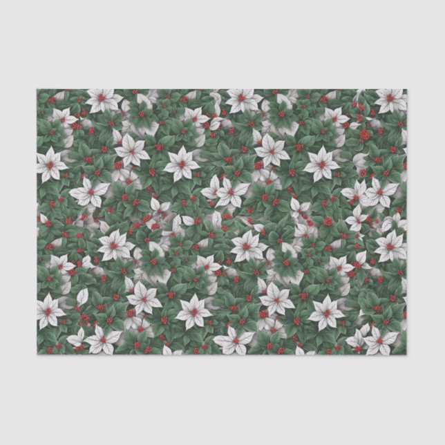 Botanical Elegance: Enchanted Winter Gardens Tissue Paper (Front)