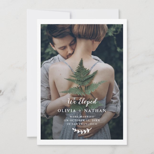 Botanical Elegance | Photo Wedding Announcement (Front)