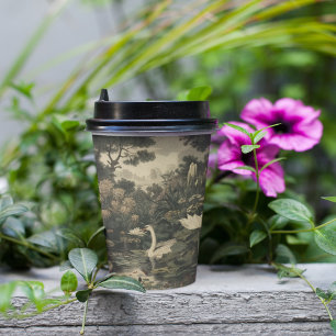 Botanical Elegance – Swan in the Forest Paper Cups