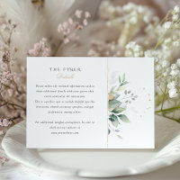Botanical Elegance Wedding Information Card