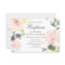 Botanical Elegant Floral Girl Baptism Invite