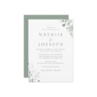 Botanical Elegant Greenery Modern Wedding