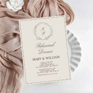 Botanical Elegant Rehearsal Dinner Invitation Card