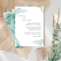 Botanical Elegant Silver Sage Watercolor Wedding I