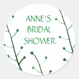 Botanical Elements Bridal Shower Sticker