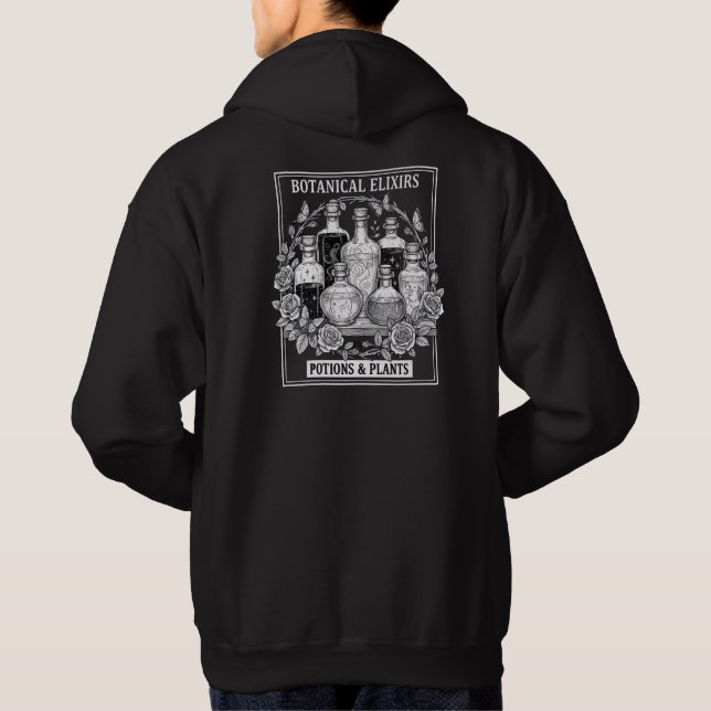 Botanical Elixirs Potion Bottles Graphic  Hoodie (Back)