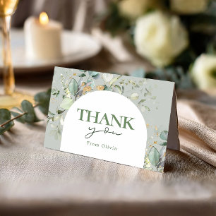 Botanical Eucalyptus Arch Thank you card