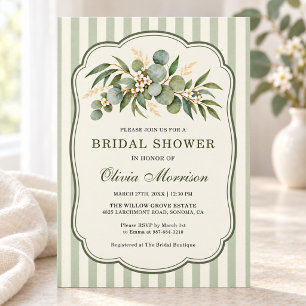 Botanical Eucalyptus Bridal Shower Invitation