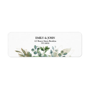 Botanical Eucalyptus Gold Leaf Modern Design