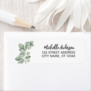 Botanical Eucalyptus Greenery Return Address