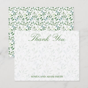 Botanical Eucalyptus Greenery Thank You Card