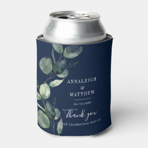 Botanical Eucalyptus Greenery Wedding Favors Can Cooler