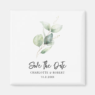 Botanical Eucalyptus Keepsake Save the Date Magnet