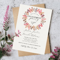 Botanical Eucalyptus Leaf Wreath Engagement Party
