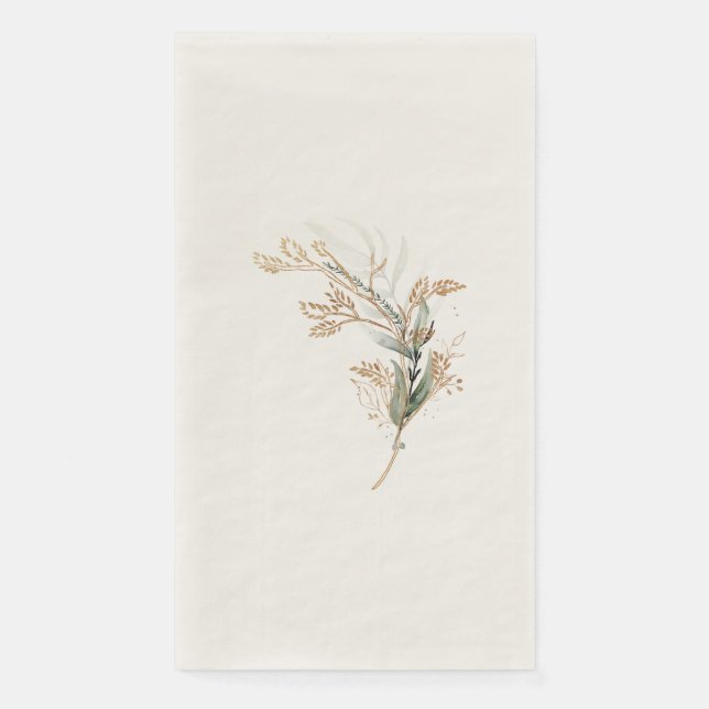 Botanical Eucalyptus Modern Elegant Premium Napkin (Front)