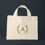 Botanical Eucalyptus Monogram Greenery Wedding Mini Tote Bag<br><div class="desc">Eucalyptus Greenery Succulent Botanical Watercolor Spring Wedding Monogram Tote Bags on canvas background - includes beautiful and elegant script typography with modern botanical leaves and greenery for the special Wedding, Bridal Shower, Baby Shower, Bachelorette Party, Sweet 16, 16th, 18th, 21st, 30th, 40th, 50th, 60th, 70th, 80th, 90th, 100th birthday celebration....</div>