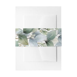 Botanical Eucalyptus Wedding Invitation Belly Band