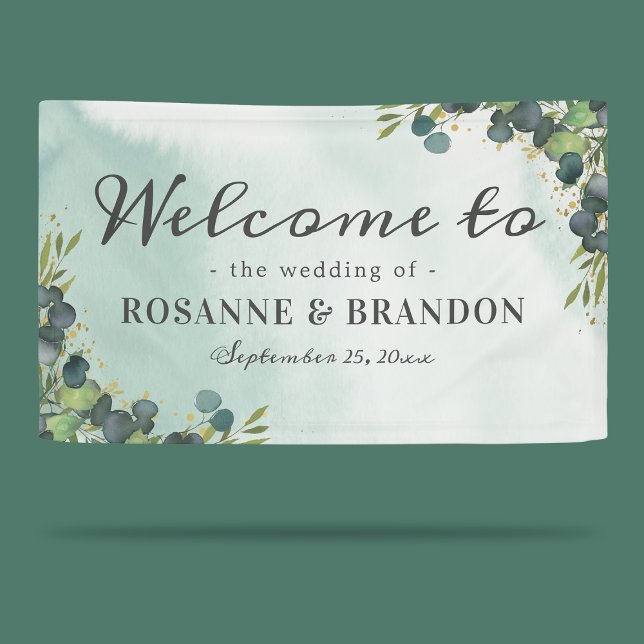 Botanical Eucalyptus Welcome Wedding Banner (Creator Uploaded)