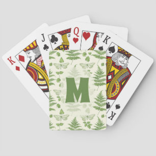 Botanical Fern Green Yellow Deck Playing Cards