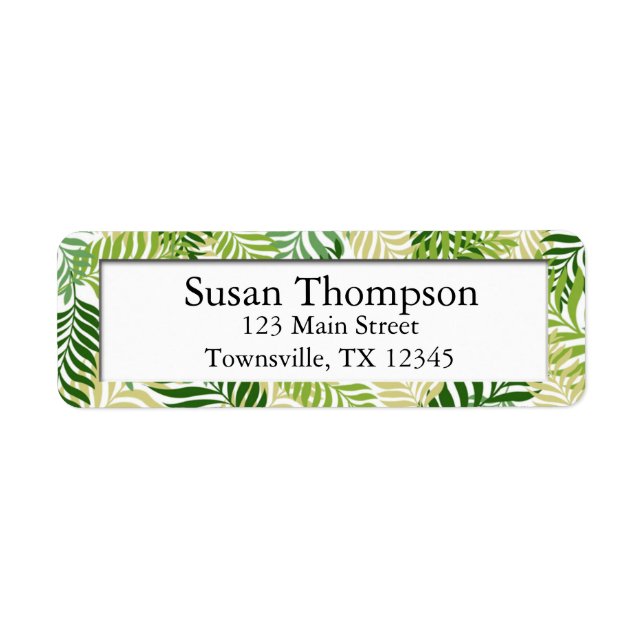 Botanical Fern Leaves Pattern on White (Front)