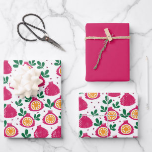 Botanical Festive Holiday and Birthday Custom Wrap Wrapping Paper Sheet