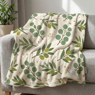 Botanical fleece blanket