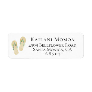 Botanical Flip Flops Return Address