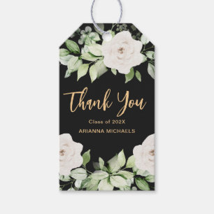 Botanical Floral 2024 Graduation Thank You Script Gift Tags