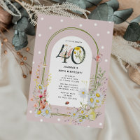 Botanical Floral Arch 40th Birthday Party