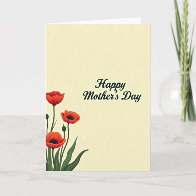 Botanical Floral Art Card (Front)