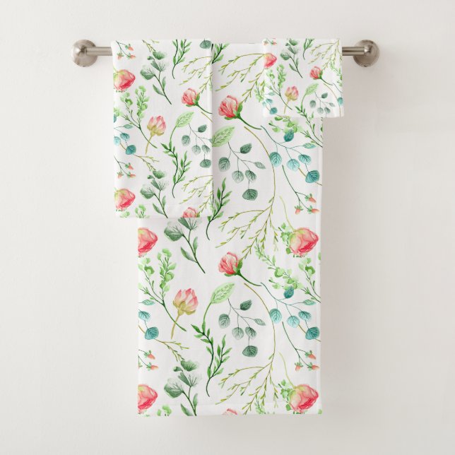 Botanical Floral Bath Towel Set (Insitu)