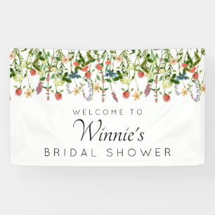 Botanical Floral Bridal Shower Banner
