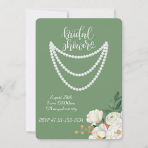 Botanical floral bridal shower invitation 