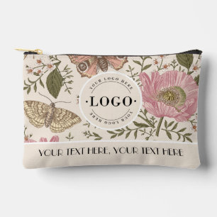 Botanical Floral Business Logo Company Corporate Accessory Pouch