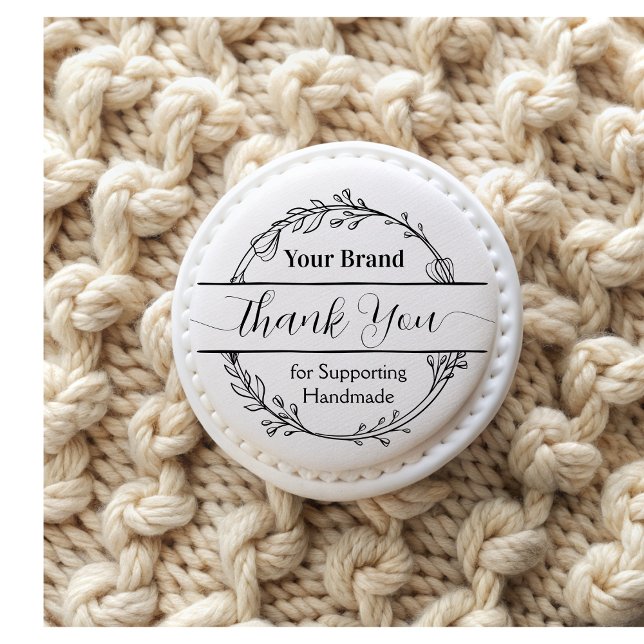 Botanical Floral Business Thank You  Rubber Stamp (Creator Uploaded)