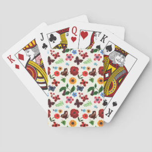 Botanical Floral Butterfly Playing Cards
