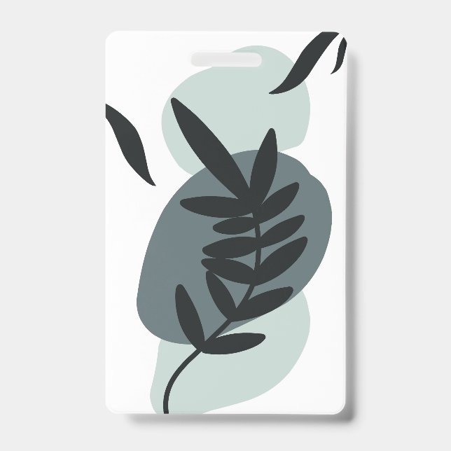 Botanical floral design  ID badge (Front)