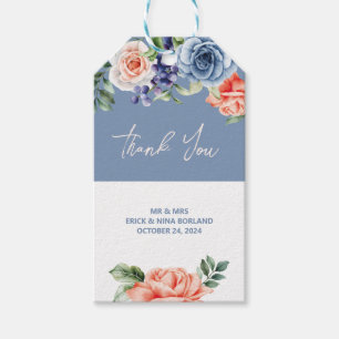 Botanical Floral Grapes Thank You Gift Tags
