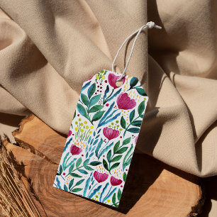 Botanical floral illustration  gift tags