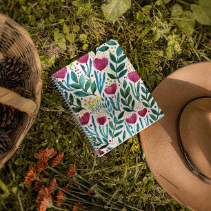 Botanical floral illustration notebook