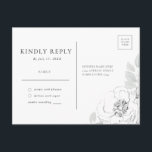 Botanical Floral Illustration RSVP Postcard<br><div class="desc">Designed to coordinate with our Botanical Floral Illustration, this customisable matching RSVP postcard features soft elegant illustrations of botanical flowers and foliage. This is a classic and poetic sketch wedding collection, suitable for any wedding theme and season. For more advanced customisation of this design, e.g. changing layout, font or text...</div>
