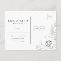 Botanical Floral Illustration RSVP Postcard