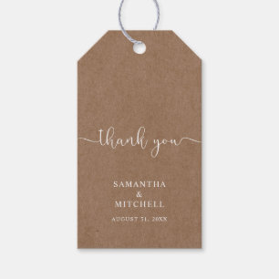 Botanical Floral Illustration Thank You Tag