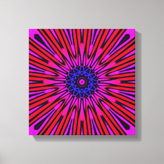 Botanical Floral Mandala Canvas Print