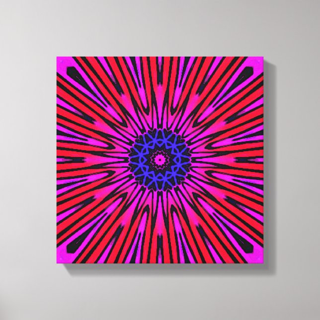 Botanical Floral Mandala Canvas Print (Front)