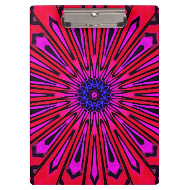 Botanical Floral Mandala  Clipboard (Front)