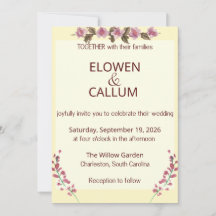 Botanical Floral Minimalist Wedding Invitation