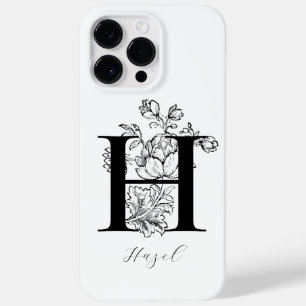 Botanical Floral Monogram Letter H Name     Case-Mate iPhone 14 Pro Max Case