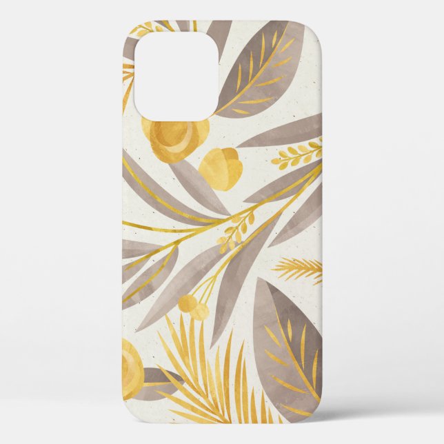 Botanical Floral Paper Texture Pattern Case-Mate iPhone Case (Back)