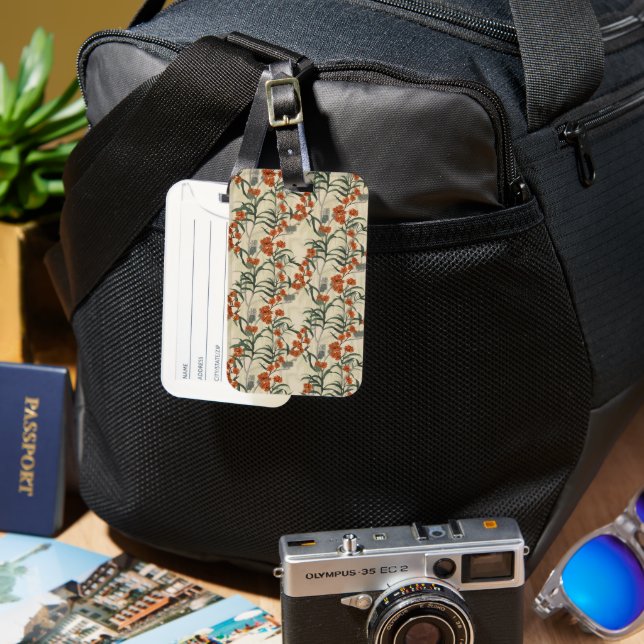 Botanical Floral Pattern  Luggage Tag (Front & Back)
